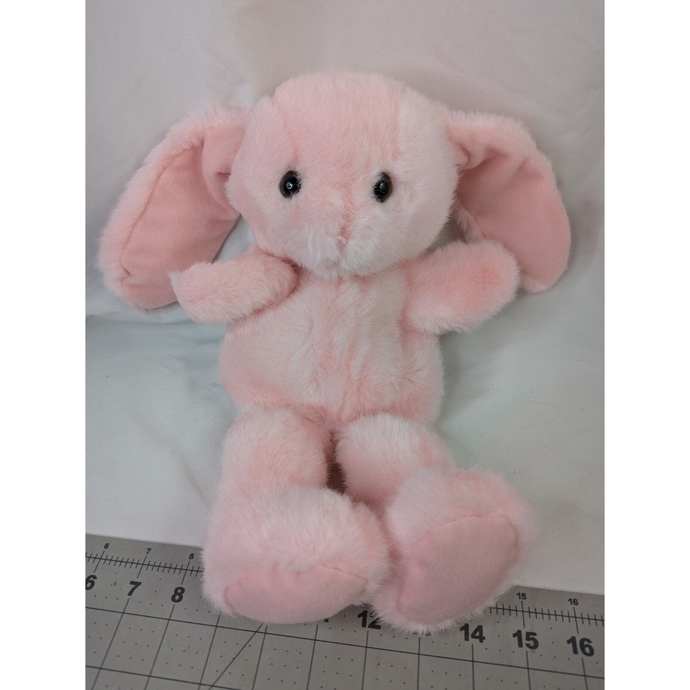 Pink Rabbit Bunny Puppet Plush Full Body 13 Inch Beverly Hills Teddy Bear Co